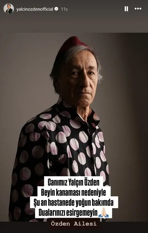 Yalçın Özden yoğun bakımda! Beyin kanaması geçirdi