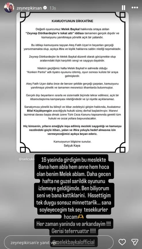 Melek Baykal'dan eski rol arkadaşı Ateş Fatih Uçan’a dava