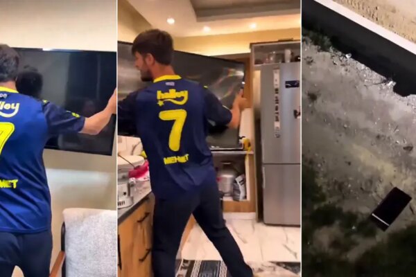 Sonuca kızdı televizyonu pencereden attı