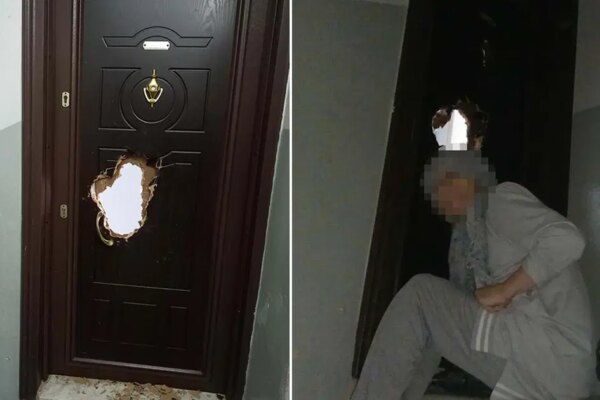 Komşusunun kapısını matkapla kırdı | NTV Haber