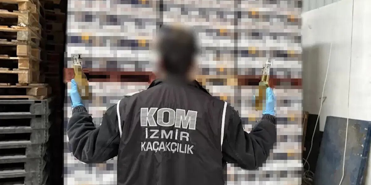 İzmir’de büyük kaçak içki operasyonu: 3 milyon 800 bin liralık kaçak içki ele geçirildi