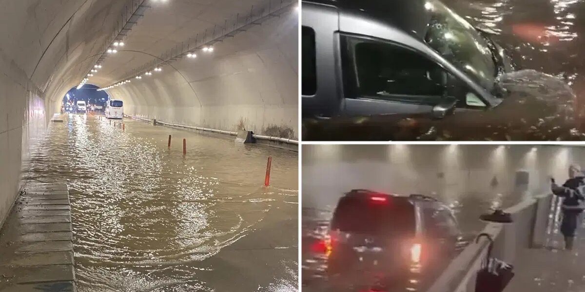 Kuvvetli sağanak yine İstanbul’u vurdu. Yollar göle döndü, baba ile kız son anda kurtarıldı